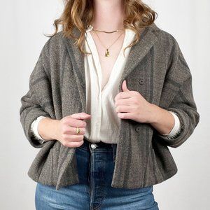 Marni Mohair Wool Baby Alpaca Highlander Cropped Blazer Jacket Coat Shrug Italy